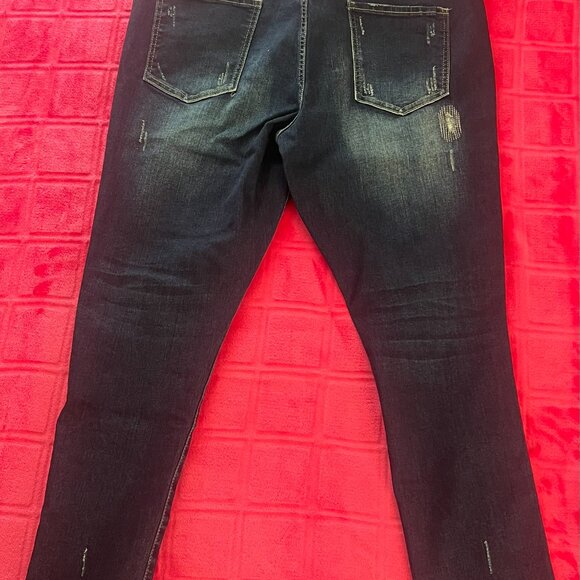 Patched Apple Skinny Denim Jeans - Picture 7 of 9